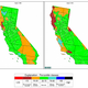 Comparison of monthly streamflow in California, Aug. 2000 vs. Aug. 2013.